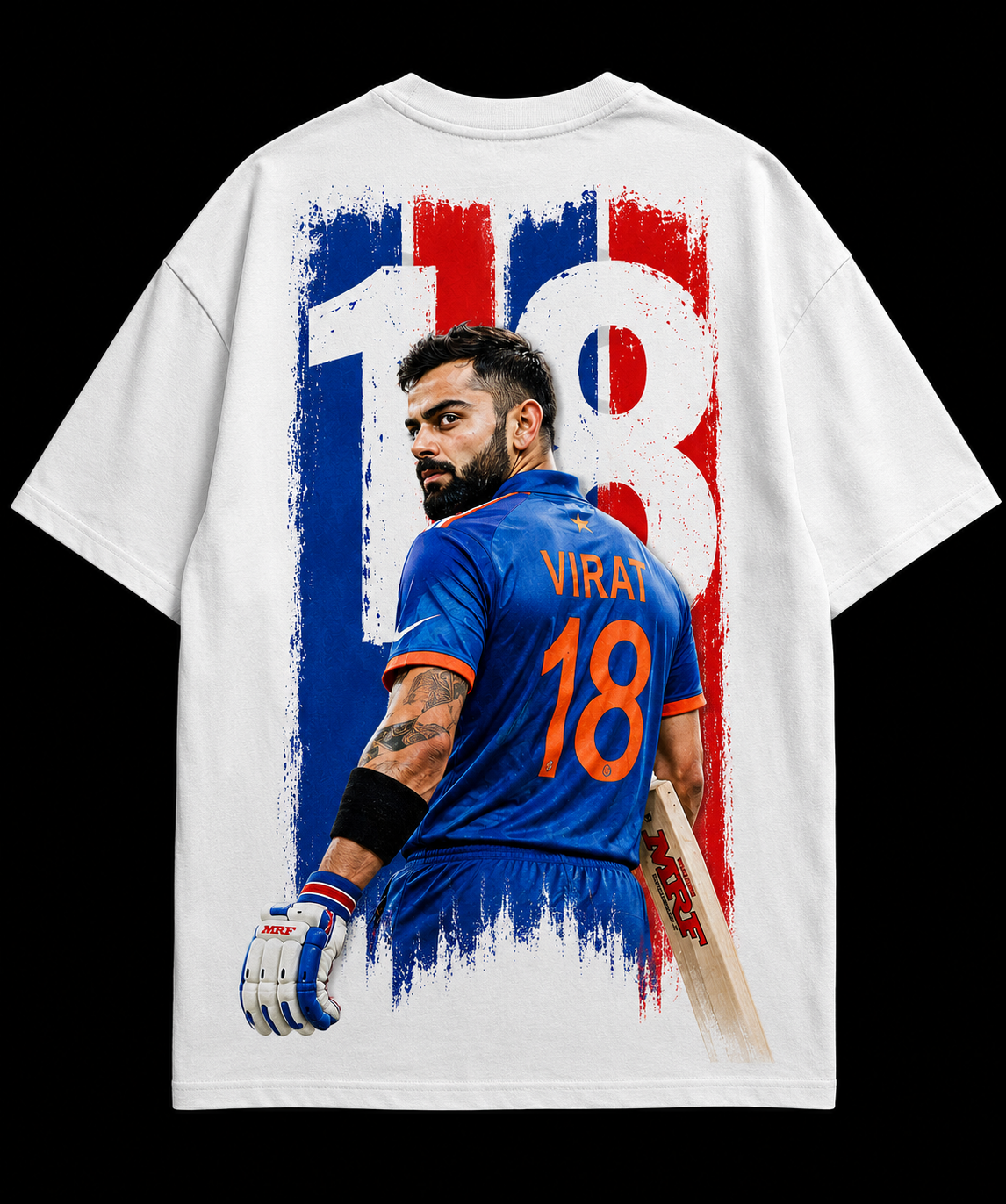 Virat Kohli 18 Tribute Oversized T-Shirt