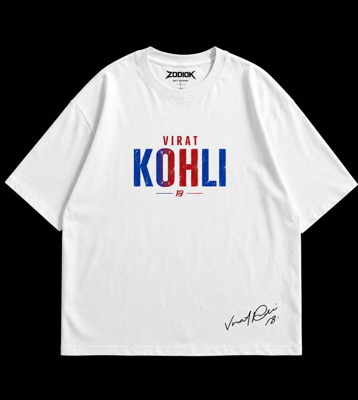 Virat Kohli 18 Tribute Oversized T-Shirt